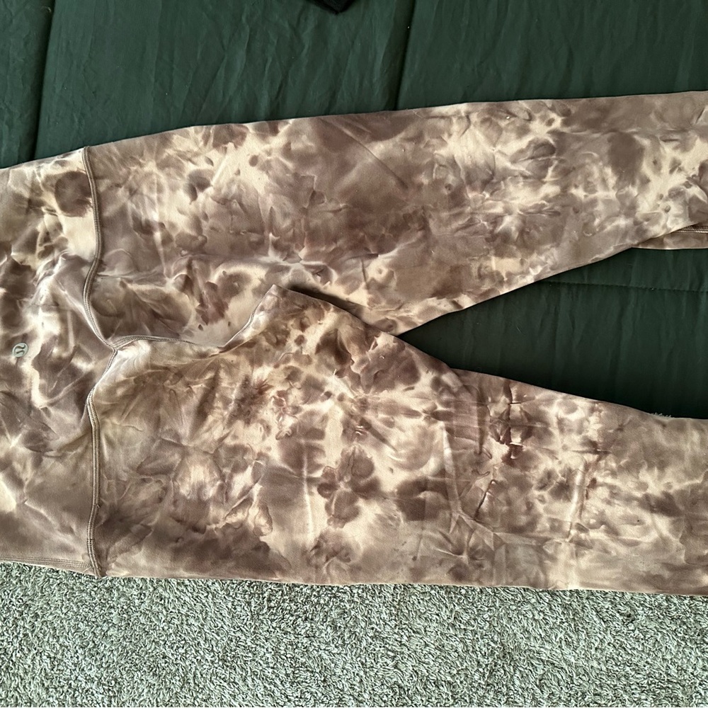 Pink lululemon align Tie-Dye Leggings